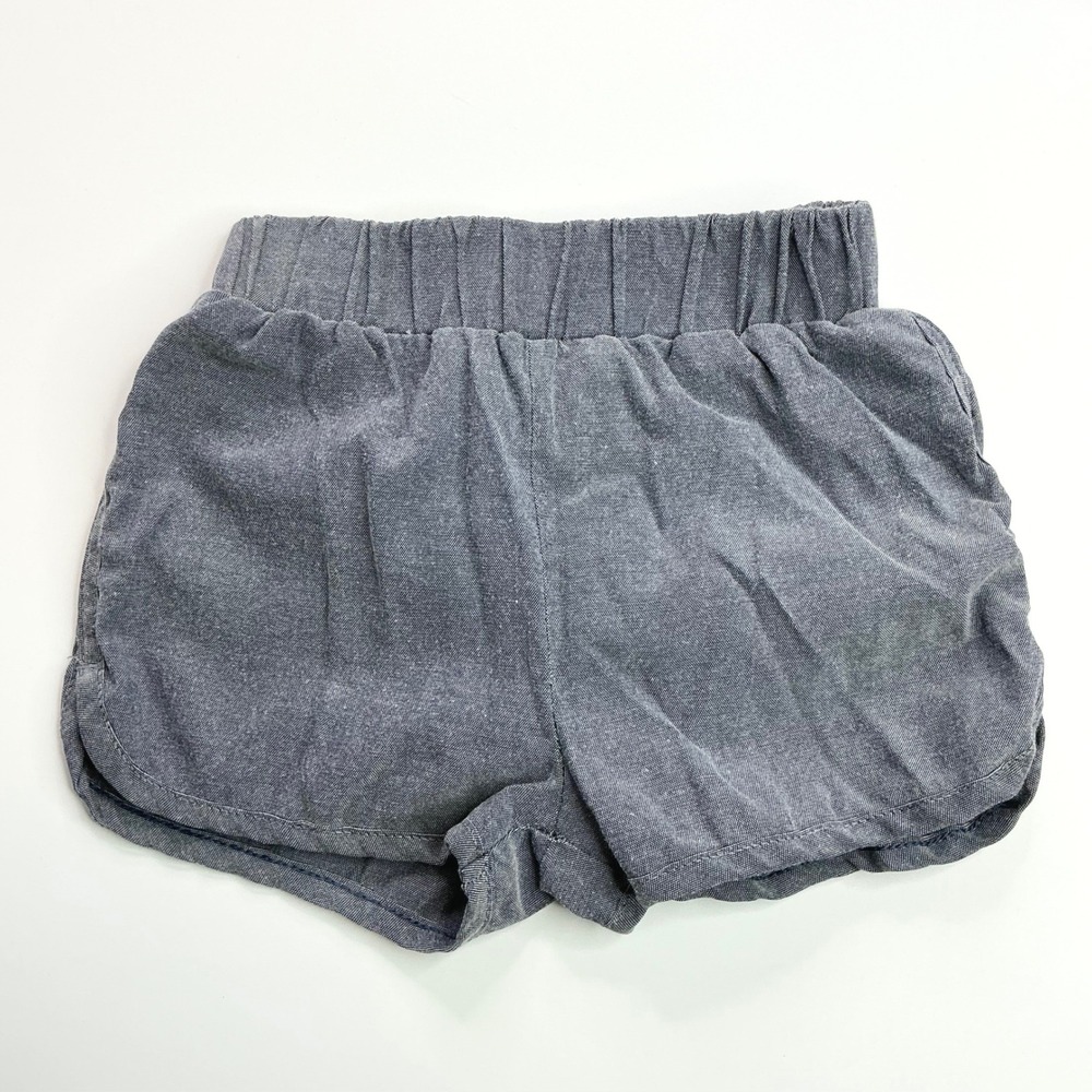 Self Esteem Blue Chambray Shorts Kids Size 6 Elastic Waist Tulip Hem